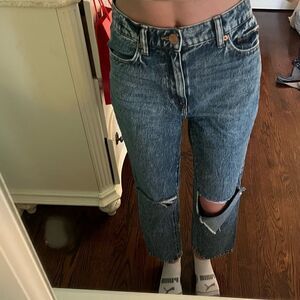 Ripped garage jeans